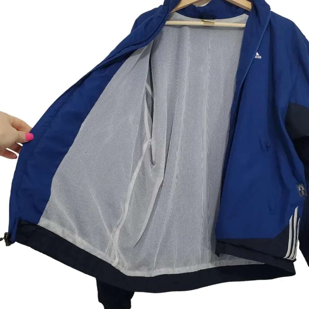 Adidas | Y2K Era Early 2000s Oversized Zip Up Climaproof Windbreaker Jacket
